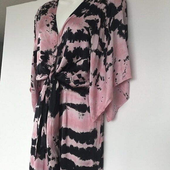 YFB Young Fabulous Broke jumpsuit pink/black tie dye Viscose/Rayon S - Picture 10 of 16